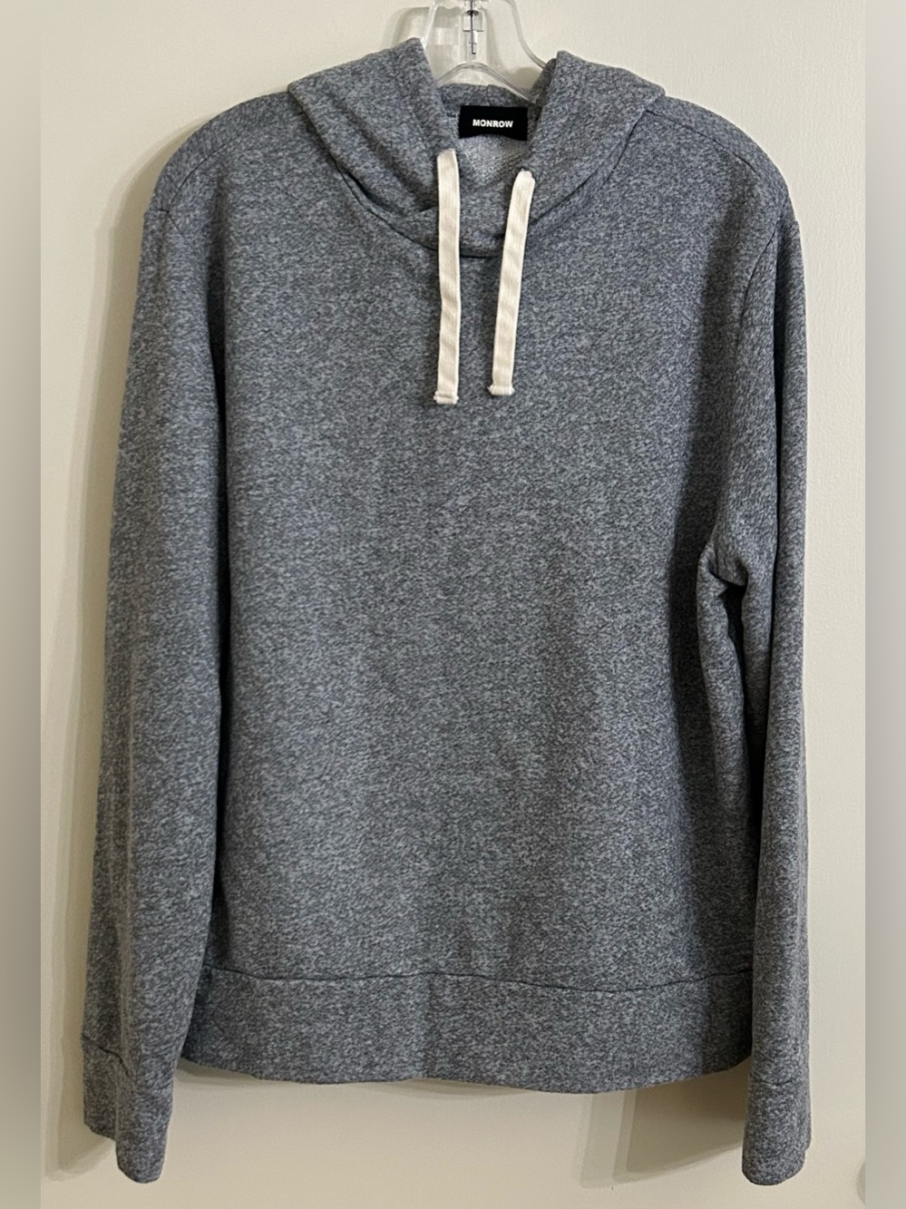 Monrow Heather Gray Pullover Hoodie